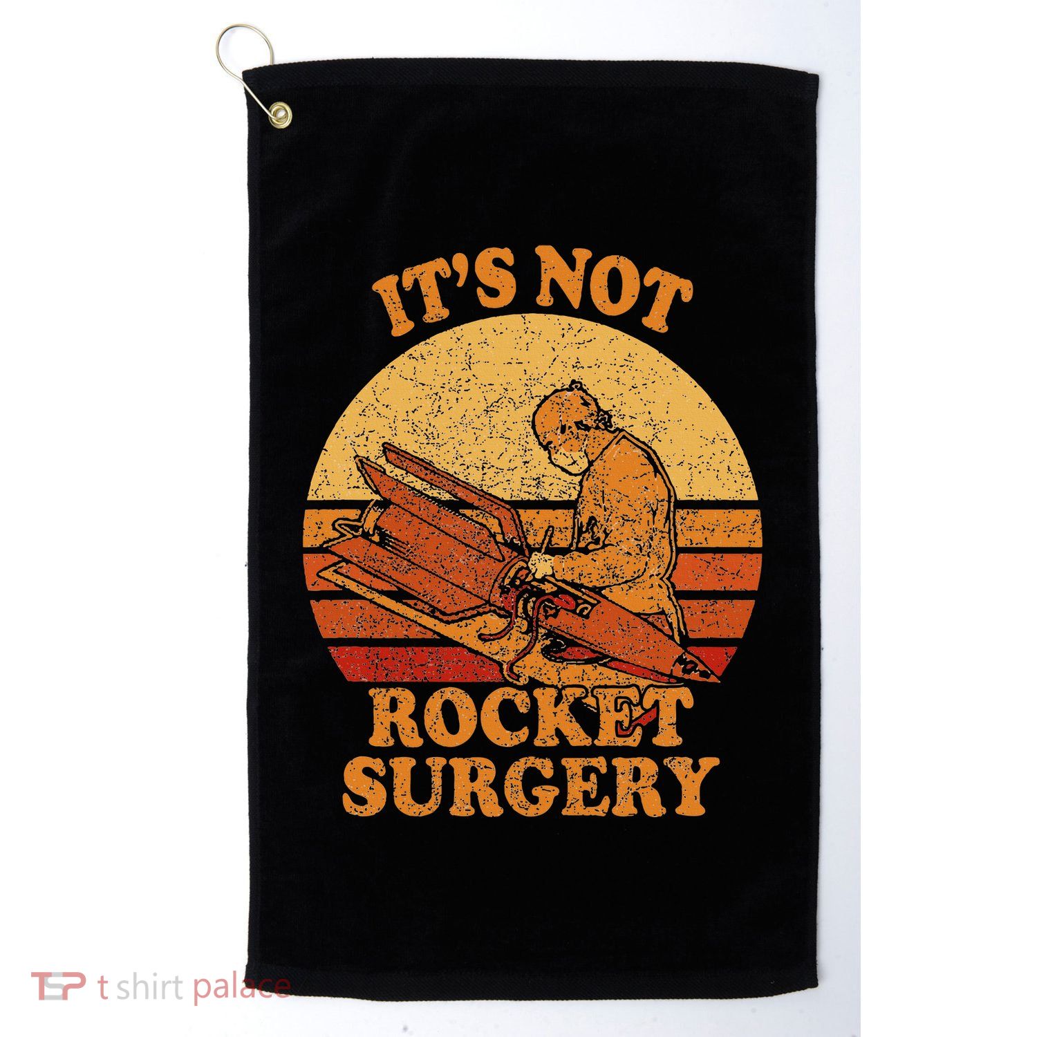 Its Not Rocket Surgery Retro Surgeon Rocket Scientist Golf Towel