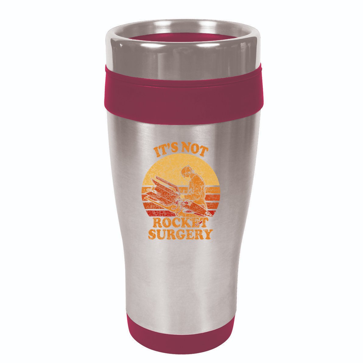 Its Not Rocket Surgery Retro Surgeon Rocket Scientist 16oz Travel Tumbler