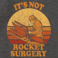 Its Not Rocket Surgery Retro Surgeon Rocket Scientist Vector Backpack