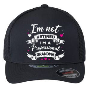 I'm Not Retired I Am A Professional Grandma Granny Family Gift Flexfit Unipanel Trucker Cap