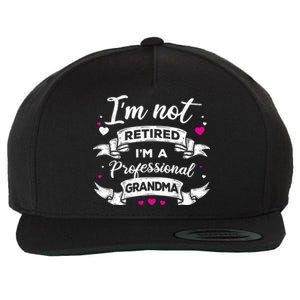 I'm Not Retired I Am A Professional Grandma Granny Family Gift Wool Snapback Cap