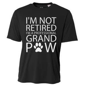 I’m Not Retired I’m A Professional Grand Paw Fathers Day Cooling Performance Crew T-Shirt