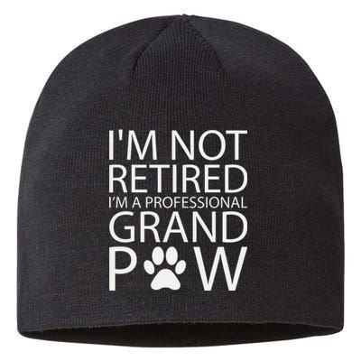 I’m Not Retired I’m A Professional Grand Paw Fathers Day Sustainable Beanie