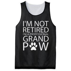 I’m Not Retired I’m A Professional Grand Paw Fathers Day Mesh Reversible Basketball Jersey Tank