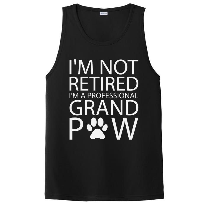 I’m Not Retired I’m A Professional Grand Paw Fathers Day PosiCharge Competitor Tank