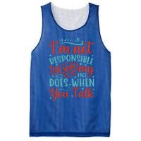 I'm Not Responsible For What My Face Does When You Talk Great Gift Mesh Reversible Basketball Jersey Tank