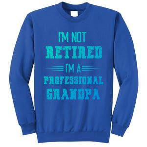 Im Not Retired Im Professional Fathers Day Retired Grandpa Gift Tall Sweatshirt