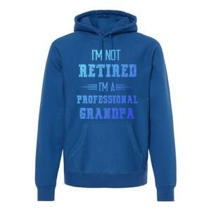 Im Not Retired Im Professional Fathers Day Retired Grandpa Gift Premium Hoodie