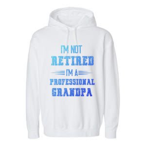 Im Not Retired Im Professional Fathers Day Retired Grandpa Gift Garment-Dyed Fleece Hoodie