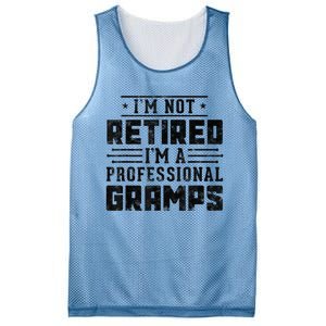 Im Not Retired Im A Professional Gramps Gift Funny Grandpa Mesh Reversible Basketball Jersey Tank