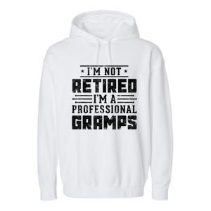 Im Not Retired Im A Professional Gramps Gift Funny Grandpa Garment-Dyed Fleece Hoodie