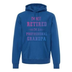 Im Not Retired Im Professional Fathers Day Retired Grandpa Gift Premium Hoodie