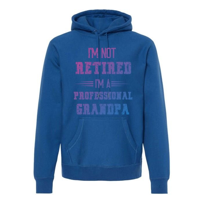 Im Not Retired Im Professional Fathers Day Retired Grandpa Gift Premium Hoodie