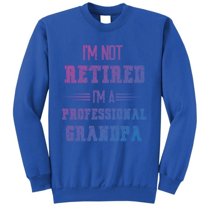 Im Not Retired Im Professional Fathers Day Retired Grandpa Gift Tall Sweatshirt