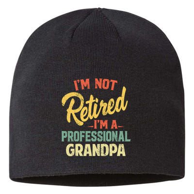 I'm Not Retired A Professional Papa Fathers Day Gift Sustainable Beanie
