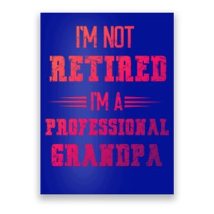 Im Not Retired Im Professional Fathers Day Retired Grandpa Gift Poster