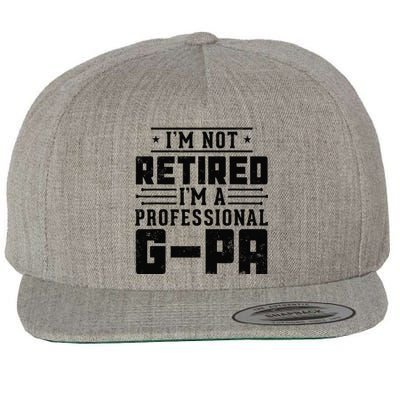 IM Not Retired IM A Professional Gpa Gift Funny Grandpa Wool Snapback Cap