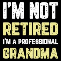 Im Not Retired Professional Grandma Retiret Cool Gift Flat Bill Trucker Hat