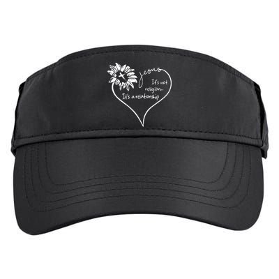It's Not Religion It's A Relationship Jesus Adult Drive Performance Visor