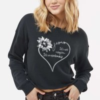 It's Not Religion It's A Relationship Jesus Cropped Pullover Crew