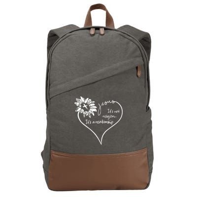 It's Not Religion It's A Relationship Jesus Cotton Canvas Backpack