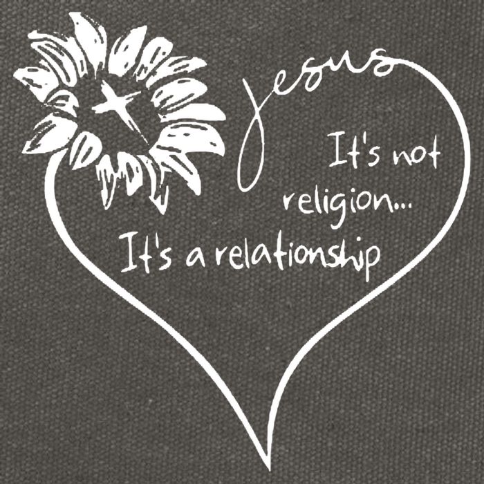 It's Not Religion It's A Relationship Jesus Cotton Canvas Backpack