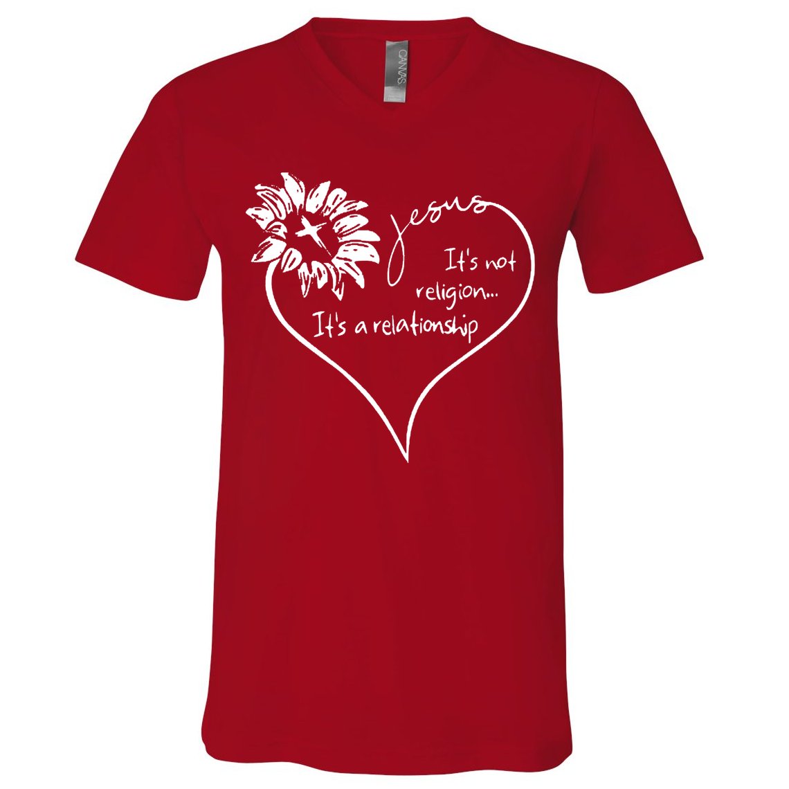 It's Not Religion It's A Relationship Jesus V-Neck T-Shirt