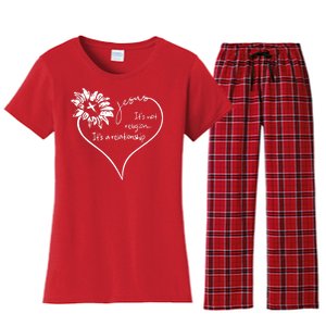 It's Not Religion It's A Relationship Jesus Women's Flannel Pajama Set