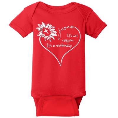 It's Not Religion It's A Relationship Jesus Baby Bodysuit