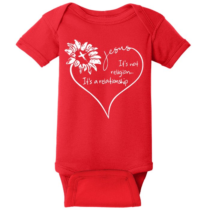 It's Not Religion It's A Relationship Jesus Baby Bodysuit