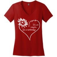 It's Not Religion It's A Relationship Jesus Women's V-Neck T-Shirt