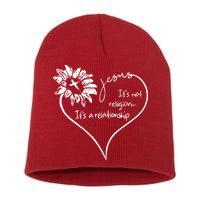 It's Not Religion It's A Relationship Jesus Short Acrylic Beanie