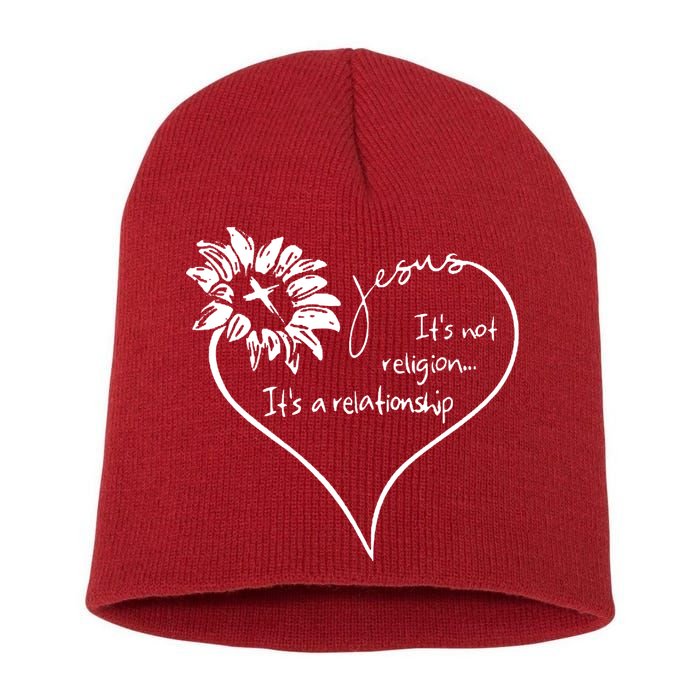 It's Not Religion It's A Relationship Jesus Short Acrylic Beanie