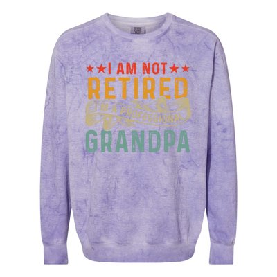 I'm Not Retired I'm A Professional Grandpa Father's Day Cute Gift Colorblast Crewneck Sweatshirt