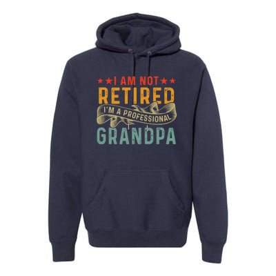 I'm Not Retired I'm A Professional Grandpa Father's Day Cute Gift Premium Hoodie