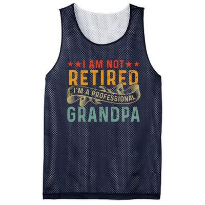 I'm Not Retired I'm A Professional Grandpa Father's Day Cute Gift Mesh Reversible Basketball Jersey Tank