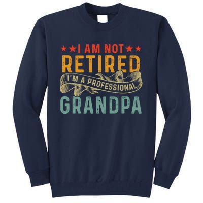 I'm Not Retired I'm A Professional Grandpa Father's Day Cute Gift Tall Sweatshirt