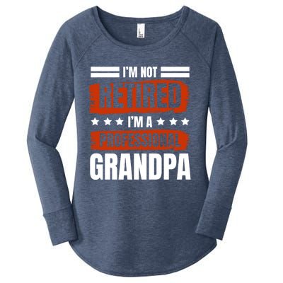 I'm Not Retired I'm A Professional Grandpa Grandfather Cute Gift Women's Perfect Tri Tunic Long Sleeve Shirt