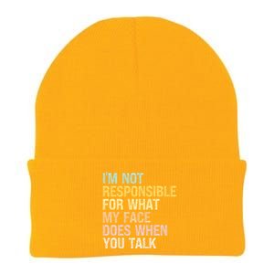 I'm Not Responsible For What My Face Does When You Talk Cute Gift Knit Cap Winter Beanie