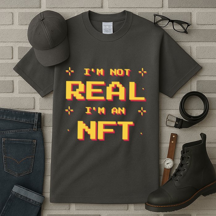 I'm Not Real I'm An NFT Tall T-Shirt
