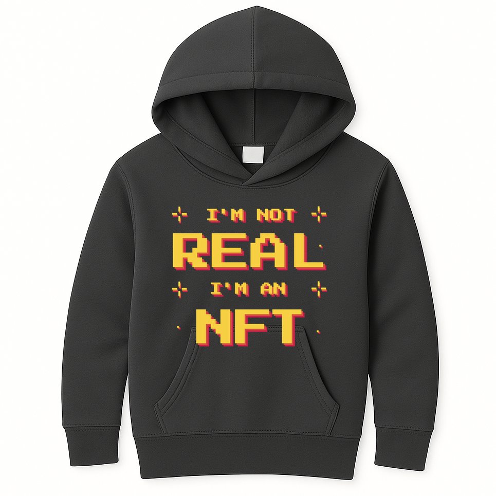 I'm Not Real I'm An NFT Kids Hoodie