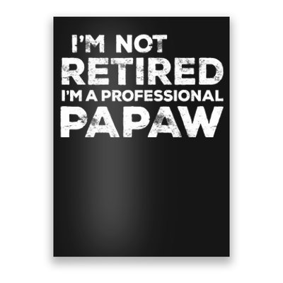 I'm Not Retired I'm A Professional Papaw Daddy Poster