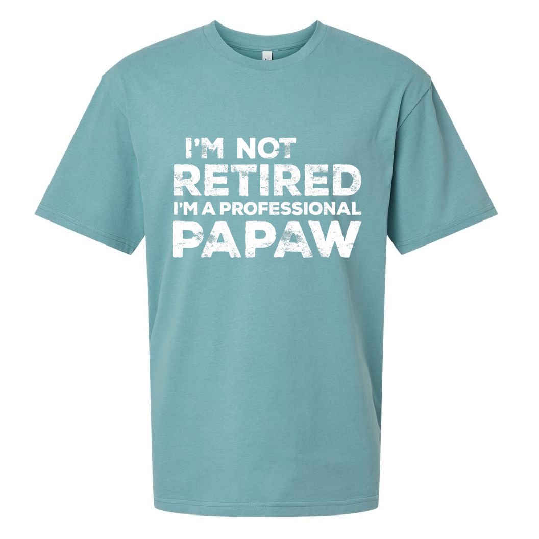 I'm Not Retired I'm A Professional Papaw Daddy Sueded Cloud Jersey T-Shirt