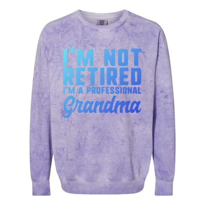 Im Not Retired Professional Grandma Retiret Funny Funny Gift Colorblast Crewneck Sweatshirt