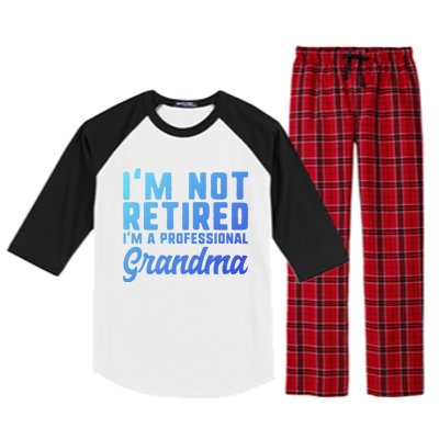 Im Not Retired Professional Grandma Retiret Funny Funny Gift Raglan Sleeve Pajama Set