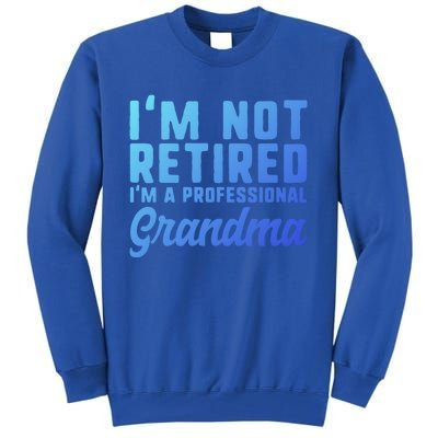 Im Not Retired Professional Grandma Retiret Funny Funny Gift Tall Sweatshirt