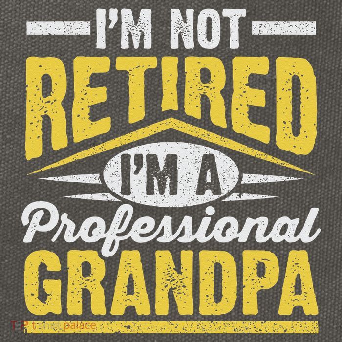 Im Not Retired Im A Professional Grandpa Grandparents Day Cotton Canvas Backpack
