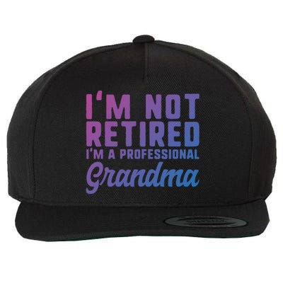 Im Not Retired Professional Grandma Retiret Funny Funny Gift Wool Snapback Cap