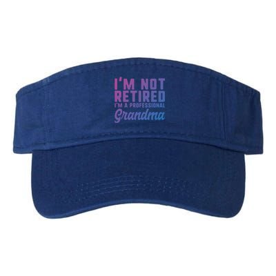 Im Not Retired Professional Grandma Retiret Funny Funny Gift Valucap Bio-Washed Visor