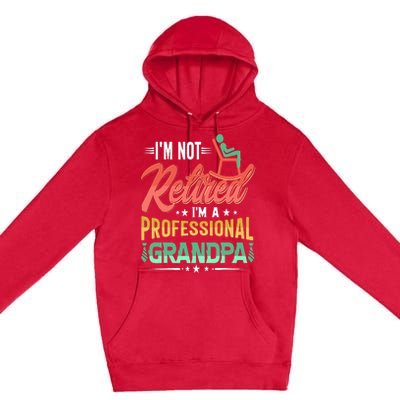 Im Not Retired Im A Professional Grandpa Fathers Day Premium Pullover Hoodie